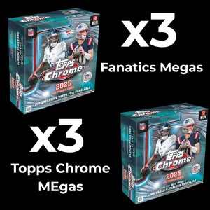 BREAK #1017 3X FANATICS MEGAS / 3X CHROME NFL MEGA BOX - 2025 Pick Your Team - PYT