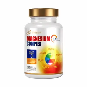 Magic capsule for deep sleep and happy moods, 5 In 1 Magnesium Complex - 300mg Magnesium Glycinate, Malate, Taurate, Lactate & Citrate for Sleep, Constipation, Muscles, Nerves & Energy Supplement Healthcare