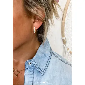 Double Hoop Diamond Earrings