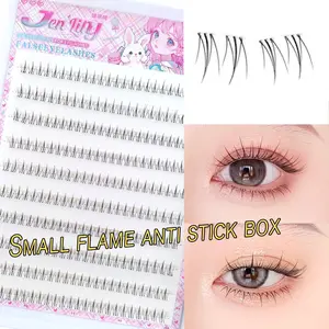 288/120 Clusters Glue-Free Lower Lashes, Single Cluster DIY Transparent Stem Korean Style, Selfadhesive Eyelashes, C Curl, Beginner Friendly, Cluster Lashes, Natural Look Bottom Eyelashes for Beginners, Natural False Eyelashes