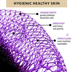 African Exfoliating Net Sponge Ethically Sourced from Nigeria Durable Bath Sponge for Smooth Skin Hygienic Healthy Skin with Unique Knots for Gentle Exfoliation