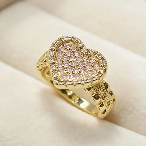 Mother's Day Gift Elegant Copper with Zirconia, Versatile Wedding Jewelry for Women, Beautiful Rings, Perfect Gift for Anniversaries & Holidays