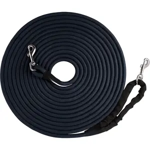 Heavy Duty 30 Foot Long Rope Leash for Dogs | Dog Recall  Leash | High Visibility Strong Climbing Rope Leashes | Hand or Waist Worn | Stainless Steel 360? Clips for Tangle Free Use