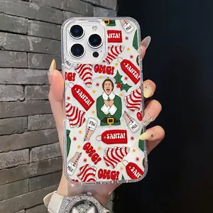 Magnetic Soft Case for iPhone11/12/13/14/15/16/17/promax, Elf Movie Christmas Pattern MagSafe Compatible,Aesthetic Pattern Design Lightweight,AntiScratch,and Trendy