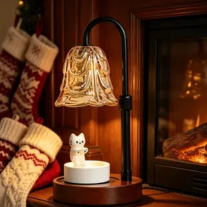 Safe Flameless Candle Lamp Adjustable Height Scented Wax Warmer with 3 Timer Settings Fast Fragrance Diffuser for Home Bedroom Office Pet & Kid Friendly