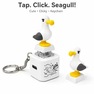 Cute "MINE!" Seagull Keychain with Authentic Sound Effects and LED Light - Bag/Key Attachment Fashion Accessory, Interactive Gift for Friends