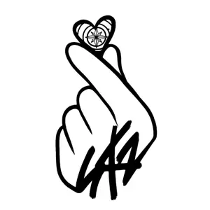 Finger Heart Vinyl, kpop, stickers, kpop gift