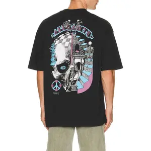 ALLSAINTS Reincarnate Crew Neck Tee in Washed Black