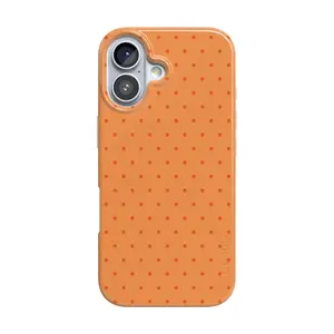 Casely iPhone 16 Plus Case | On the Dot | Orange Polka Dot | Compatible with MagSafe | Classic Ultra Thin Design