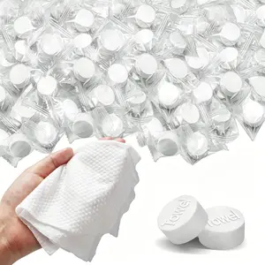 Compressed Towels,Pearl pattern craftsmanship, softer，Portable Disposable Mini Compressed Coin Tissue Toilet Paper Tablets for Travel, Camping, Hiking, Sport, Beauty Salon, Home Hand Wipes, Lightweight, Disposable Face Towelettes