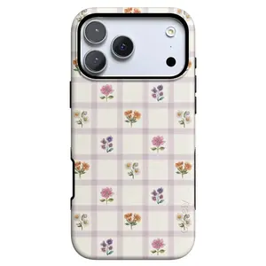 Casely iPhone 17 Pro Case | Meadow Check | Floral Gingham | Bold Protective Design | Compatible with MagSafe