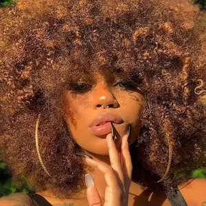 Afro Curly Bomb Wig for Women, Bouncy Fluffy Huge Wigs, Synthetic Wig for Daily, Party Use, Affordable Costumke Wig.