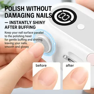 4 in 1 Electric Nail Clipper and Grinder Rechargeable Nail File and Polisher Compact Gentle Manicure and Pedicure Tool for Sensitive Cuticles Home Salon and Travel Use Perfect Thanksgiving Gift for Women -- warm porcelain free old spice gifts  for  ger
