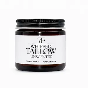 7F Whipped Tallow (Unscented)  Beef Tallow Moisturizer - Deep Hydration 2 oz