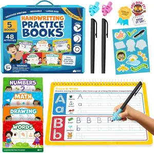 Magic Grooved Writing Practice for Kids - Grooved Handwriting Practice for Kids 5-7 8-10- Magic Copybooks - Letter Tracing Books for Kids Ages 3-5 - Preschool Learning Activities