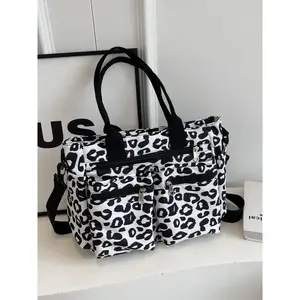 Fashion Leopard Pattern Crossbody Bag, Casual Versatile Handbag for Women, Trendy High-quality Daily Commuting Bag, Girl Fashionable Bag, Casual Handbag Satchel