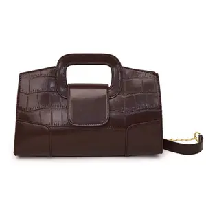 PU Crocodile Pattern Women's Crossbody Bag, Pattern Cut Randomly Women's Handbag Shoulder Bag Party Clutch Bag Purse Wallet Clutch Bag Suitablefor Dinner, Party, , Leisure, Shopping