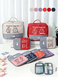 Women's Fun Medicine Bag Storage Pouch, Portable Camping Medicine Bag, Small First Aid Kit, Travel and Home Storage Bag, Multiple Colors Available
