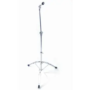 Glarry Boom Cymbal Stand with Double Braced Tripod, Adjustable Height 29.1"-55.1", Premium Stainless Steel Frame, Rubber Feet