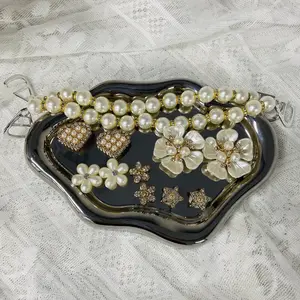 USOQ 67 Choices Shoe  Bling Chain Shoes  Accessories for Women Flower Decoration Shoe  Cute Decor for Party Birthday for Her clog charm