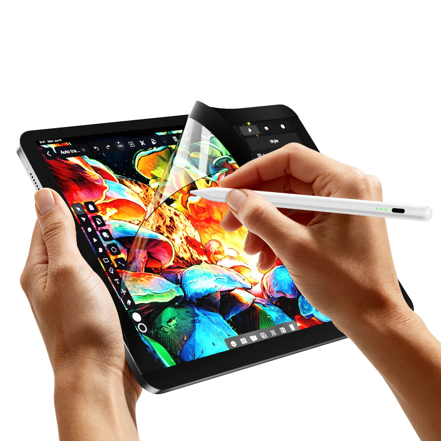 Magnetic Matte Screen Protector for iPad 10.5" & 11", Washable & Reusable Detachable Paper-Like Film with Storage Pouch for Home, Office, Outdoor Leisure & Media Consumption Applicable to: iPad Pro 10.5", iPad Air 3, iPad Pro 11" 1st/2nd Gen.