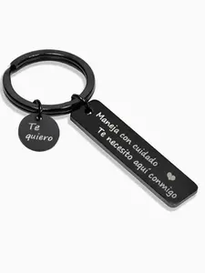 Drive Safe Keychain,Te necesito aqui conmigo Spanish Pendant for Him Her, I love you Gifts for Boyfriend Husband Birthday