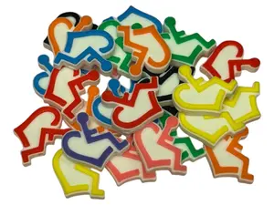 Cute Heart Wheelchair Kandi Beads