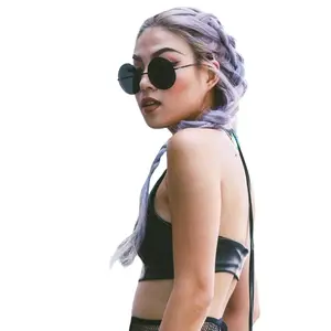 Oversize Vintage Inspired Metal Round Circle Sunglasses