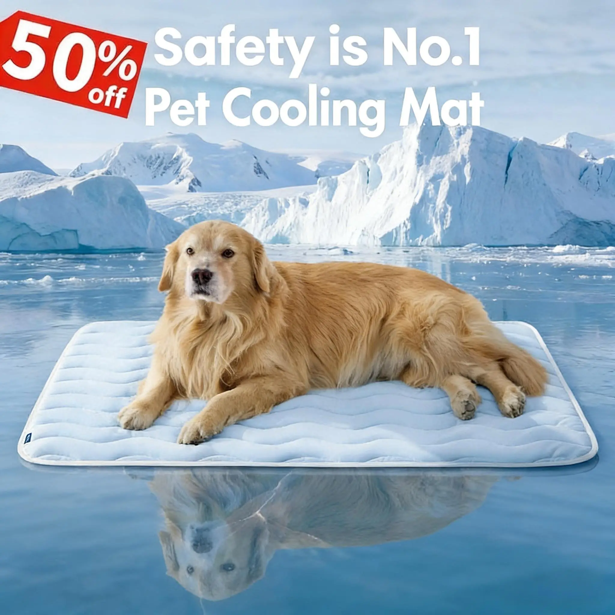 Bedsure No Gel, No Electric Cooling Pet Mat – Q-MAX>0.4, Washable, Non-Slip, Thin-Thick Design, Cleaning-Friendly Summer Crate Bed for Large Dogs