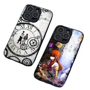 Steins Gate Mirror Phone Cases For iPhone 17 Promax Pro Air 16 Plus 15 14 13 12 11 Tempered Glass Shockproof Protective Cover