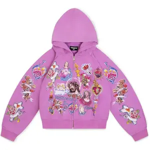 Righteous Risen King Zip Up Hoodie Purple