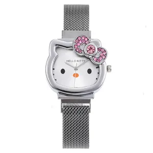 Kawaii Hello Kitty Watch by Sanrio I Adorable Character Dialwith Bow, Adjustable Strap, Perfect Cute Gift for Girls & Fans