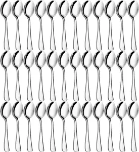 36 count Teaspoon Set (5.6 Inches) |  -Grade Stainless Steel Silverware - Dessert Spoons, Coffee Spoons for  & Restaurant | Mirror Polished| Dishwasher Safe