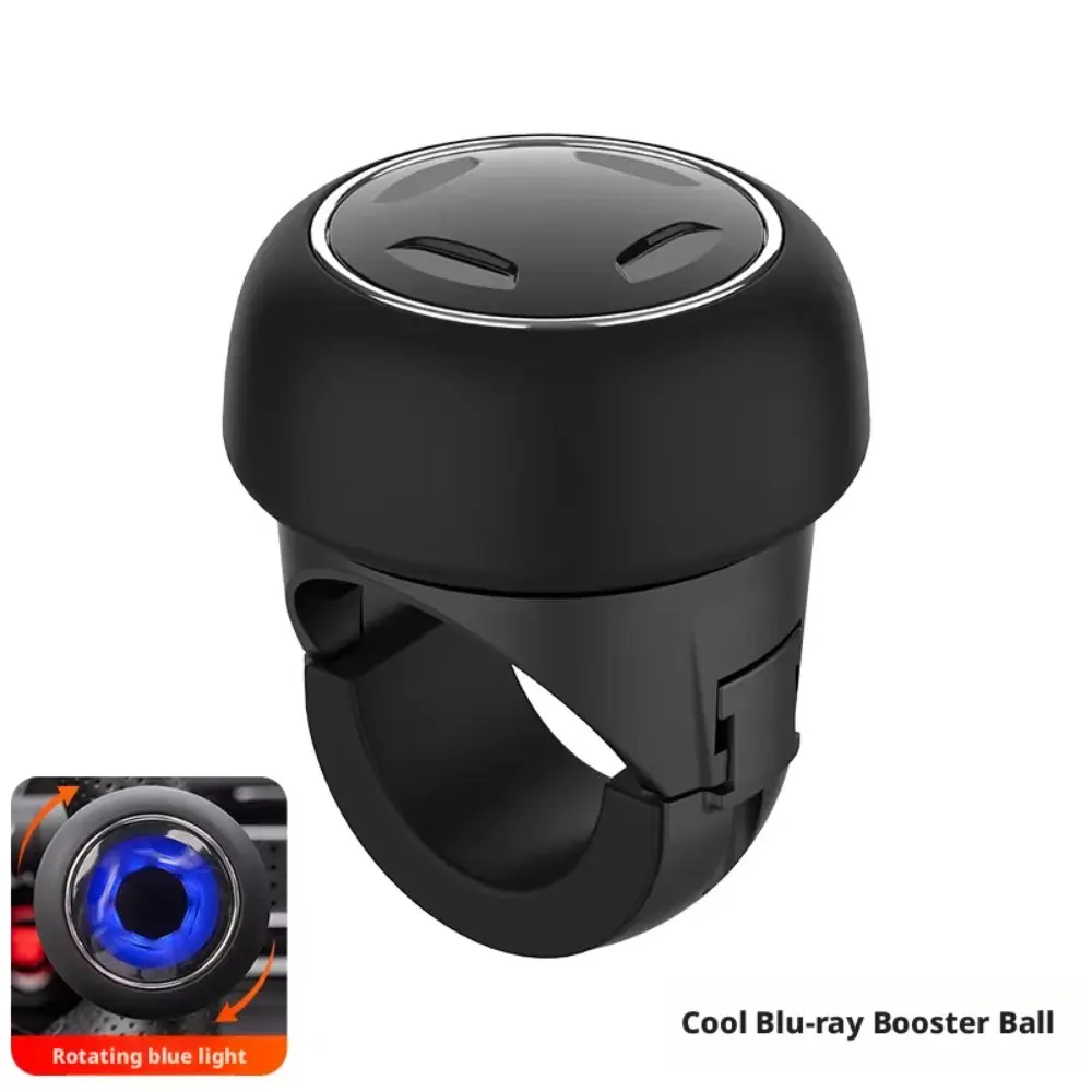 New Car Steering Wheel Assist Device - Universal Vehicle-Mount Metal Bearing Steering Aid, 1pc Black Car Interior Accessory