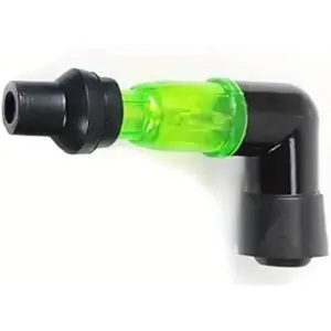 GREEN Flashing Light SPARK PLUG CAP Flash Ignition Coil Head for DIRT PIT BIKE MOTORCYCLE ATV STREET BIKE SCOOTER GO KART 50cc 110cc 125cc 150cc 200cc 250cc, Waterproof High-Tension 90 degree