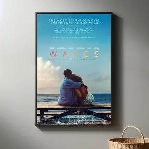 Waves Movie Poster | High Quality Canvas Print I 2024 Movie Poster | Modern Room Decorative Arts | Popular Film Gift