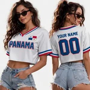 Personalized Panama Football Croptop Jersey, Custom Name Soccer Shirt, Fan Apparel