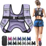 【BackToSchool】BAGAIL Comfort-Fit Weighted Vest for Woman, Even Weight Distribution, No-Chafe or Bounce for Walking & Running with Detachable Phone Pouch & Reflective Stripes (Available 5-30lbs) Summervibes