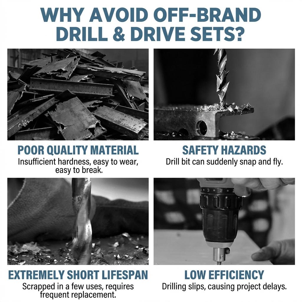 9 PCS  3-in-1 Multi-Purpose Combination Drill Bit Set, Premium HSS Metal Bits + Wood Drill Bits + Masonry Concrete Bits, Impact Drill Tool Kit for DIY Home Repair with Storage Case