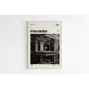 Interstellar Poster, High-Quality Sci-Fi Wall Art, Modern Film Print for Home or Office Decor, Aesthetic Movie Artwork for Cinema Lovers