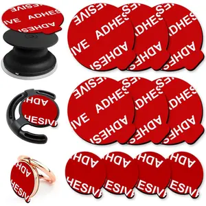 Very High Bond Sticky Adhesive, 9 Pack Socket Replacement Kit, 6 PCs Double-Sided Stickers for Socket Base and 3 PCs Pads for Car Magnetic Phone Holder