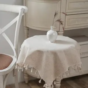1pc Cute Bohemian Style Tablecloth Cover, Dustproof Square Fabric, Durable Material, Suitable for Small Tables, Cabinets, Bedside Tables