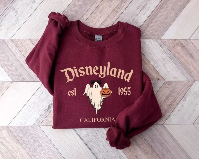 [Sale off up to 50%] Halloween Sweatshirt, Disneyland Sweatshirt, Cute Ghost Shirt