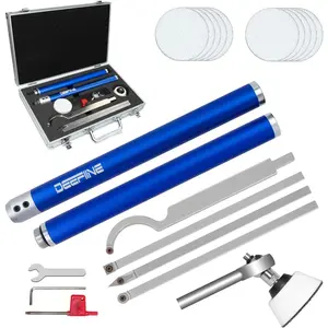 Carbide Tip Wood Lathe Turning Tool Set with Bowl Sander for Roughing Finishing Hollowing Interchangeable Aluminum Alloy Handle with 4pcs Carbide Inserts For Woodturning
