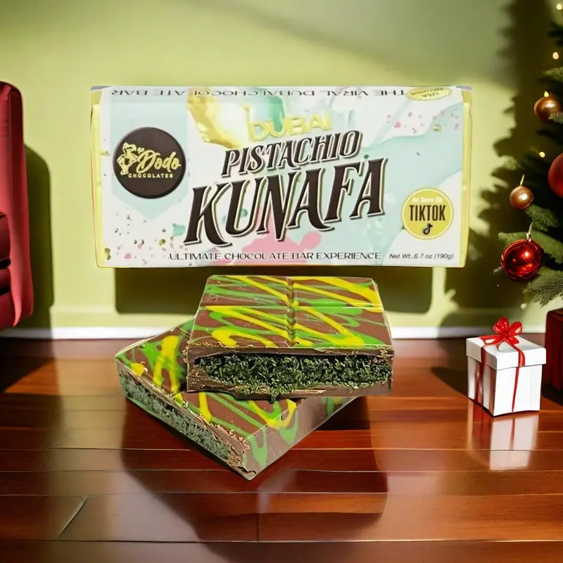 The Must-Try Dubai Milk Chocolate Pistachio Kunafa: Where Traditional Kunafa Meets Creamy Chocolate Bliss Dessert Snack Flavor Bonbon dubai chocolate bar kit dubai chocolate bars dubai chocolate jar snack boxes dubai chocolate kit