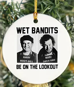 Wet Bandits  Kevin Home Alone Ornament, TV Show Music Movie Ceramic And Acrylic Ornament, Christmas Ornament