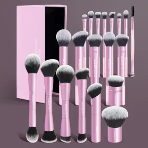 Makeup Brush Set with Storage Bag, 20pcs/set Aluminum Cosmetic Brush Set, Professional Makeup Tools for Women & Girls