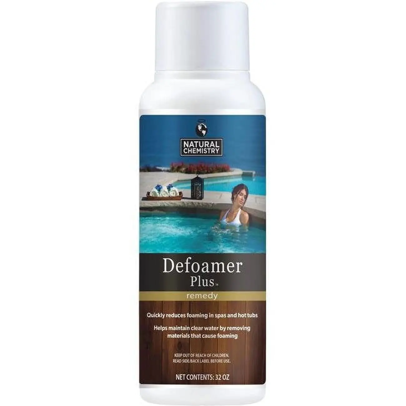 Natural Chemistry NC14232 32oz Spa Defoamer for Car Washing Spa Water Foam Control, 12-Pack Chemical Solution for Engine Care & Maintenance