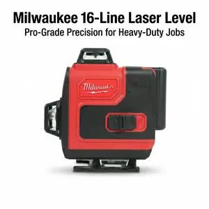 Milwaukee 16 Line Cross Laser Level With Battery Charger For Construction Layout Precision  green beam horizontal durable tool