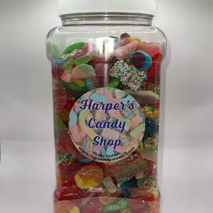 Harper's Candy Shop: Sweet and Sour: 5 Pound Jar. Bold, Gummy, Tangy, Chewy Treats for Snacking or Sharing